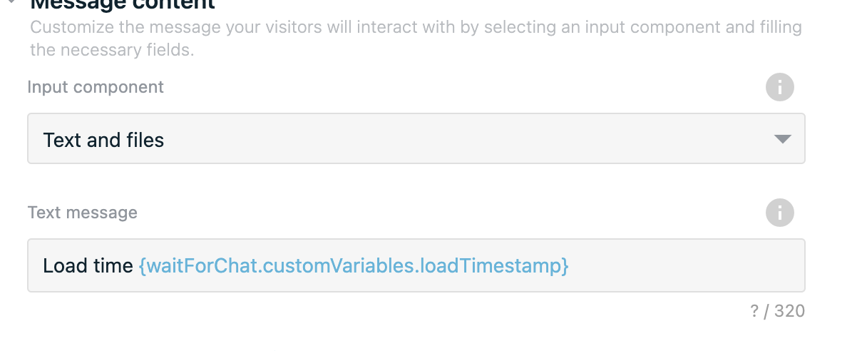 Custom variables merge field use